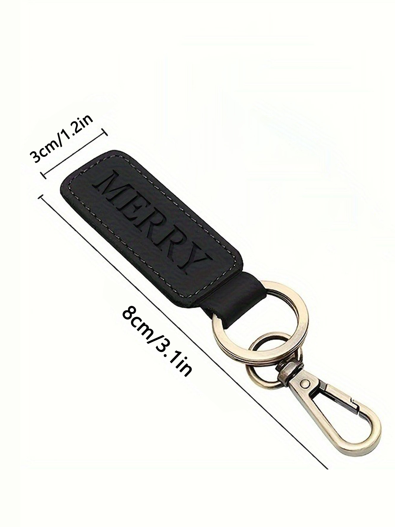 Personalized Vintage PU Leather Keychain